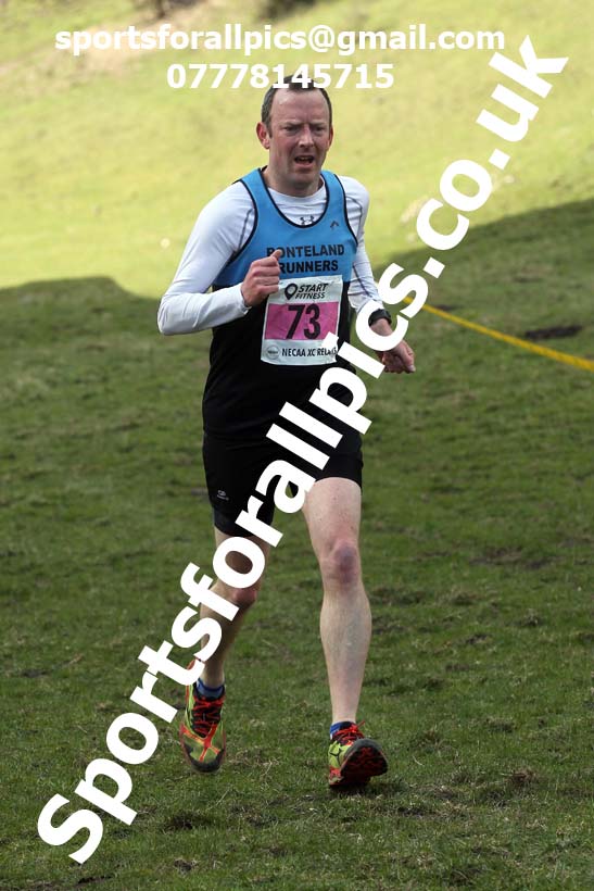 Masters men 2021 NECAA Cross Country Relays, Thornley Farm, Peterlee, Saturday, April 10th. Photo: David T. Hewitson/Sports for All Pics